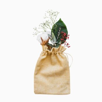 Jute and Satin Pouches